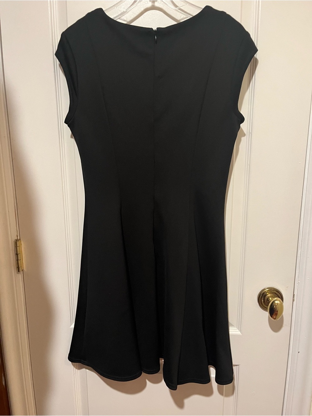 Allen B. By Allen Schwartz Black Cap-Sleeve Fit & Flare Dress